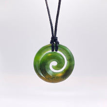 Load image into Gallery viewer, Marsden Flower Jade Koru Pendant
