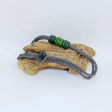 Load image into Gallery viewer, Grey Cord Three Beaded Bracelet
