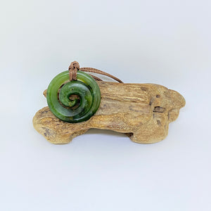 Flower Jade Koru Pendant