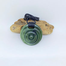 Load image into Gallery viewer, Large Carved Ridge-bound Porohita Disc Pendant
