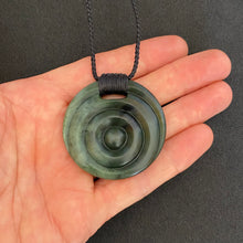 Load image into Gallery viewer, Large Carved Ridge-bound Porohita Disc Pendant
