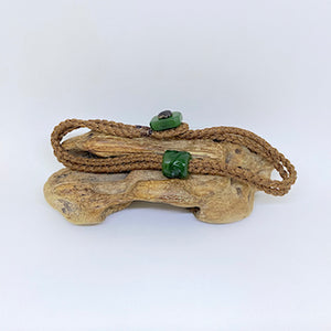 Brown Cord Single Beaded Bracelet