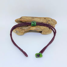 Load image into Gallery viewer, Maroon Cord Single Beaded Bracelet
