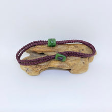 Load image into Gallery viewer, Maroon Cord Single Beaded Bracelet
