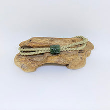 Load image into Gallery viewer, Green Cord Single Beaded Bracelet
