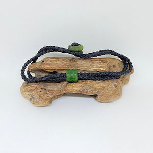 Black Cord Single Beaded Bracelet