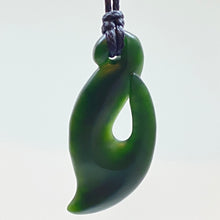 Load image into Gallery viewer, Dark Hei Matau Hook Pendant
