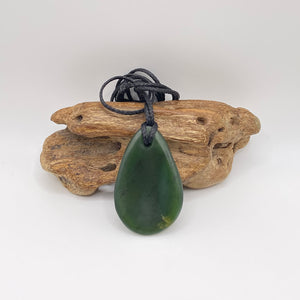 Wide Kawakawa Roimata Drop Pendant