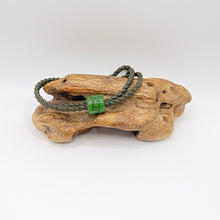 Load image into Gallery viewer, Olive, Dark Green Cord Single Beaded Bracelet
