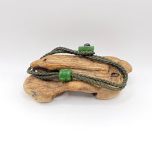 Load image into Gallery viewer, Olive, Dark Green Cord Single Beaded Bracelet
