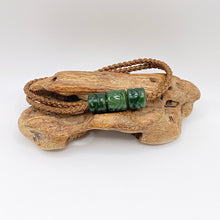 Load image into Gallery viewer, Brown Cord Three Beaded Bracelet
