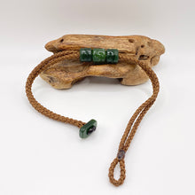 Load image into Gallery viewer, Brown Cord Three Beaded Bracelet
