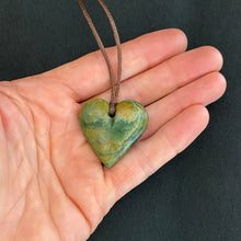 Load image into Gallery viewer, Marsden Flower Jade Heart Pendant
