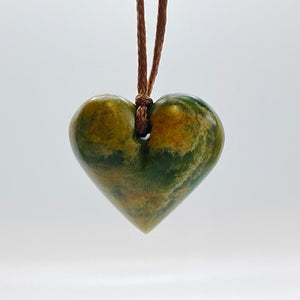 Marsden Flower Jade Heart Pendant