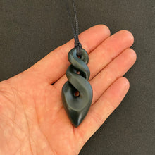 Load image into Gallery viewer, Dark Double Pikorua / Twist Pendant
