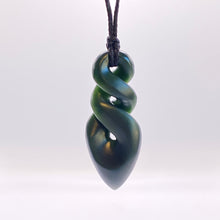 Load image into Gallery viewer, Dark Double Pikorua / Twist Pendant
