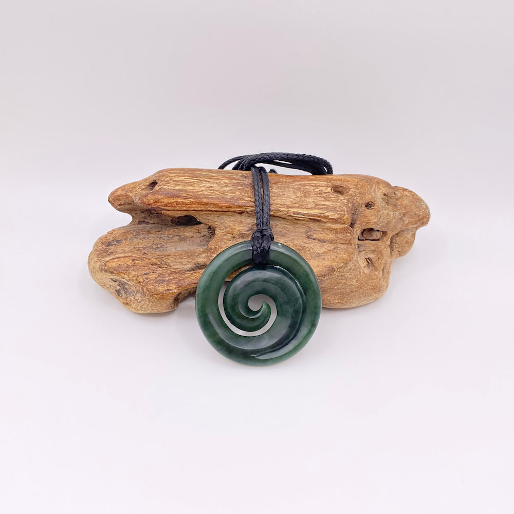 Medium Dark Koru Pendant