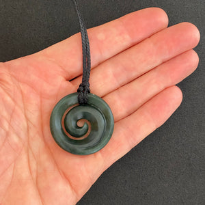 Medium Dark Koru Pendant