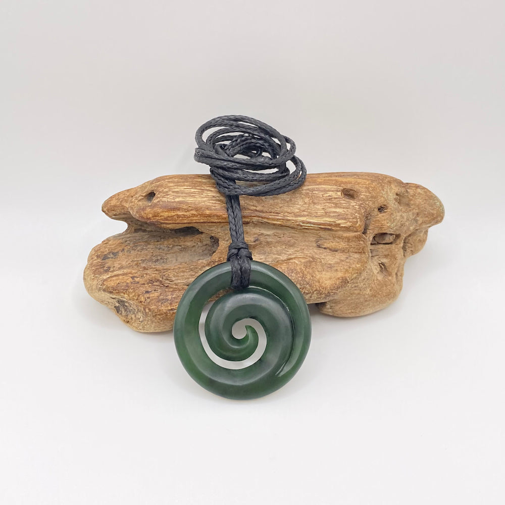 Medium Dark Koru Pendant