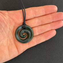 Load image into Gallery viewer, Medium Dark Koru Pendant
