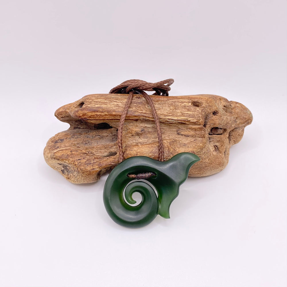 Whale Tail Koru Pendant