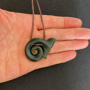 Whale Tail Koru Pendant