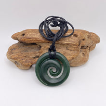 Load image into Gallery viewer, Medium Dark Koru Pendant
