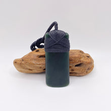 Load image into Gallery viewer, Dark Pounamu Cross-bound Toki Pendant

