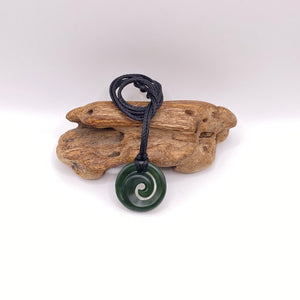 Small Dark Koru Pendant