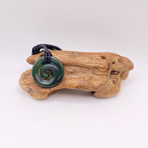 Small Dark Koru Pendant