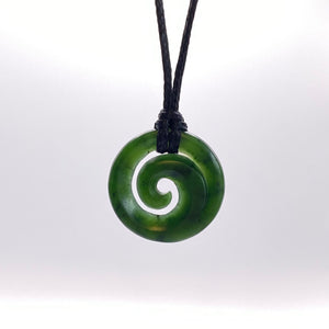 Small Dark Koru Pendant