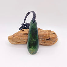 Load image into Gallery viewer, Dark Marsden Flower Jade Roimata Drop Pendant
