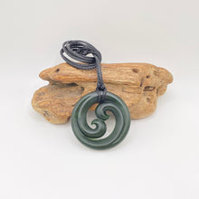 Load image into Gallery viewer, Dark Double Koru Pendant
