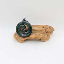 Load image into Gallery viewer, Dark Double Koru Pendant
