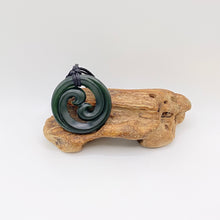 Load image into Gallery viewer, Dark Double Koru Pendant
