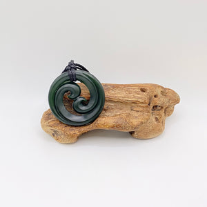 Dark Double Koru Pendant