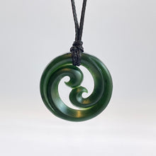 Load image into Gallery viewer, Dark Double Koru Pendant
