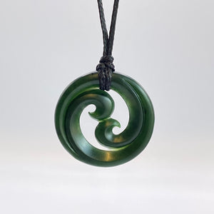 Dark Double Koru Pendant