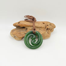 Load image into Gallery viewer, Kawakawa Double Koru Pendant
