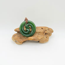 Load image into Gallery viewer, Kawakawa Double Koru Pendant
