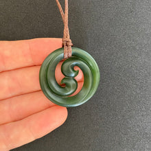 Load image into Gallery viewer, Kawakawa Double Koru Pendant
