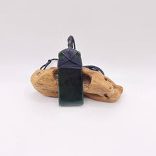 Load image into Gallery viewer, Dark Pounamu Cross-bound Toki Pendant
