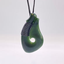 Load image into Gallery viewer, Dark Ridge-Bound Hei Matau Hook Pendant
