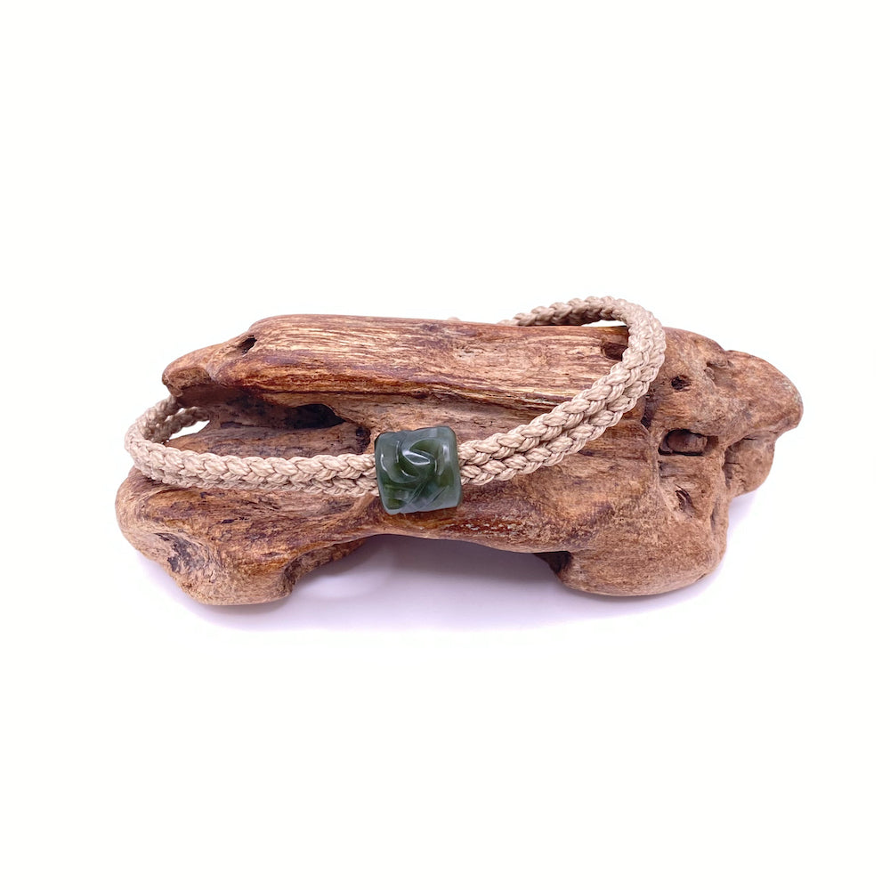 Natural Cord Single Beaded Bracelet