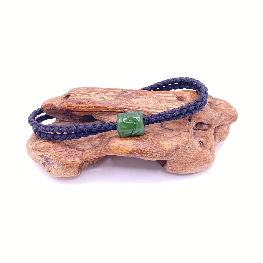 Black Cord Single Beaded Bracelet