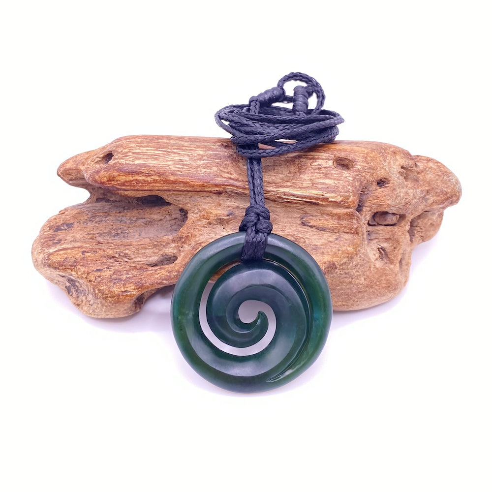 Medium Dark Koru Pendant
