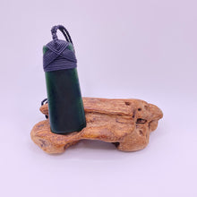 Load image into Gallery viewer, Dark Pounamu Cross-bound Toki Pendant
