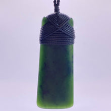Load image into Gallery viewer, Dark Pounamu Cross-bound Toki Pendant
