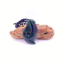 Load image into Gallery viewer, Dark Ridge-Bound Hei Matau Hook Pendant
