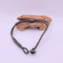 Load image into Gallery viewer, Olive, Dark Green Cord Single Beaded Bracelet
